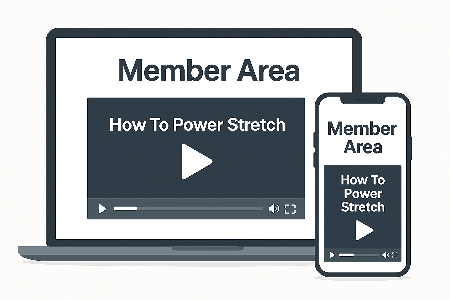 Member Area with How To Power Stretch video